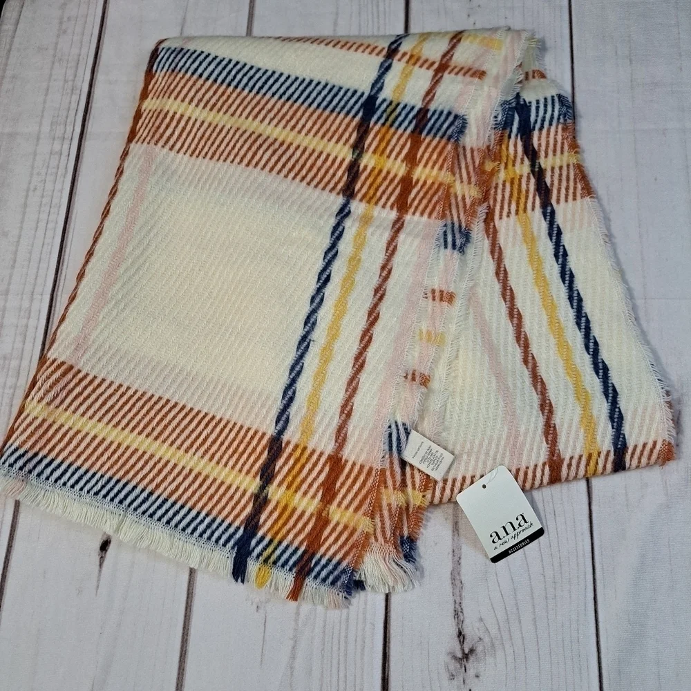 A.n.a Multi Color Plaid Scarf